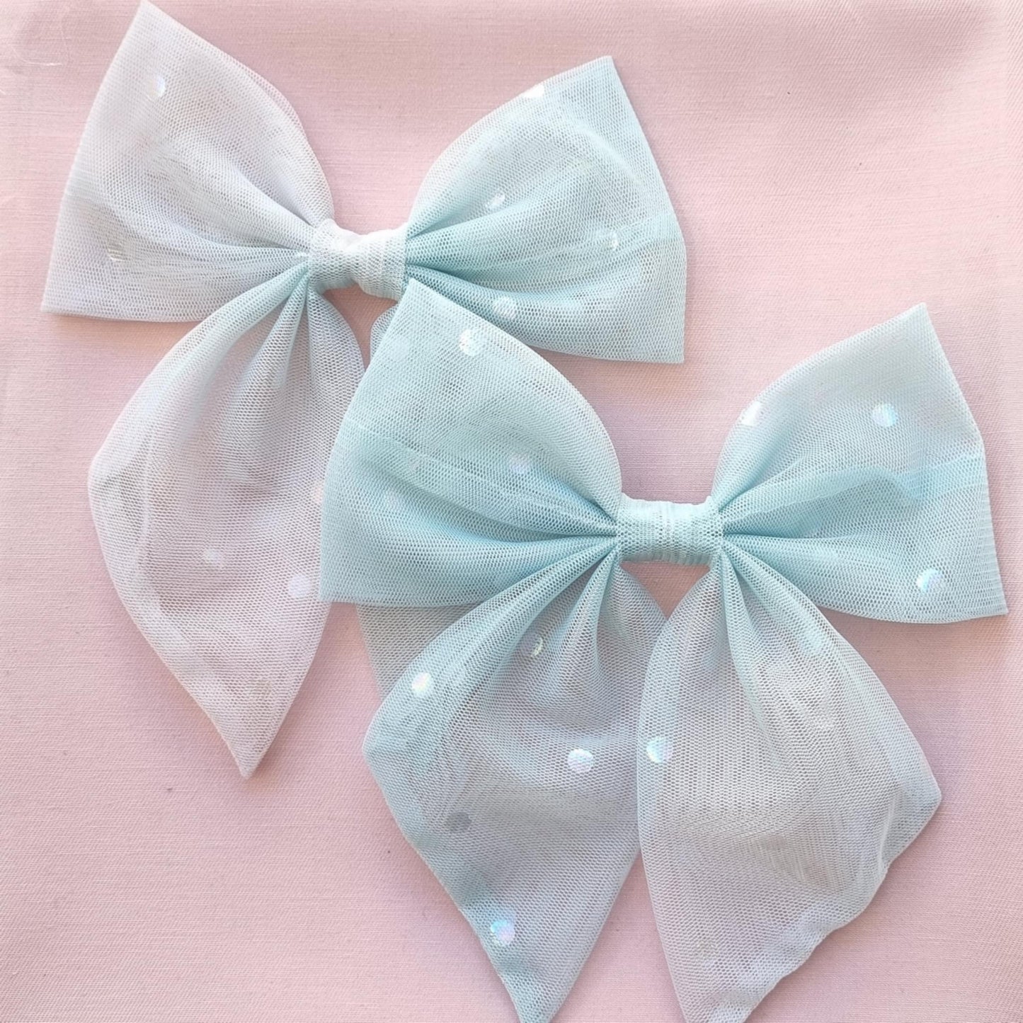 Blue Polka Dot Tulle